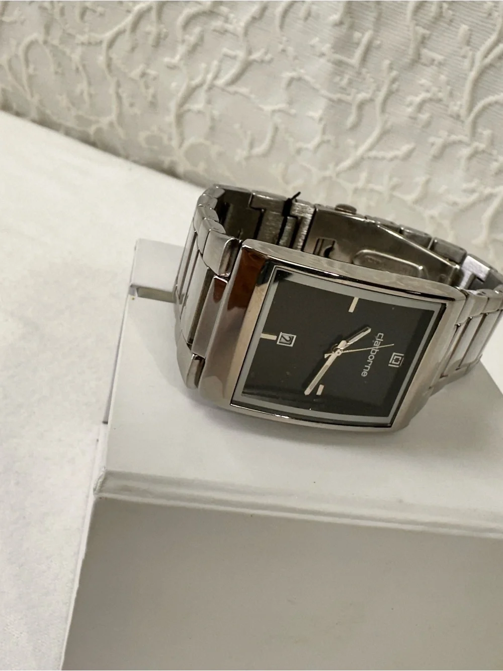 Stainless Steel Black Dial Men's Watch - Brand: